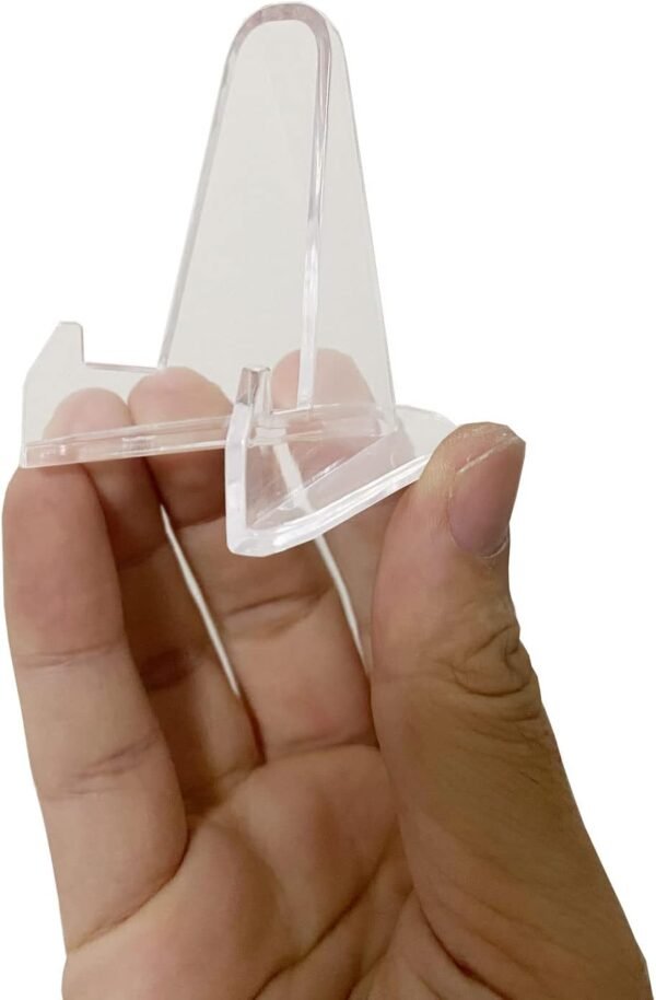oem/odm 36 pcs acrylic display holder clear display easel stands for coins capsules phone medals stones cards (medium) wholesale supplier & factory