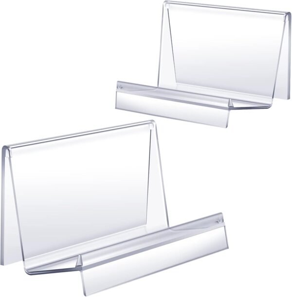 oem/odm qunclay 2 pcs purse display stand clear acrylic wallet display stand purse holder handbag organizer for bag phone cards store wholesale supplier & factory