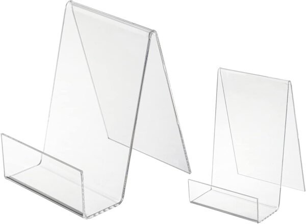 oem/odm dicunoy 10pcs acrylic book stands, clear display easel, art display holder for picture album, brochure, paperbacks on tabletop, shelves, classroom, library, store wholesale supplier & factory