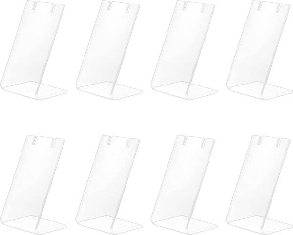 oem/odm ph pandahall 10pcs acrylic earring holder single pair l-shape jewelry displays stand earring organizer for jewelry dangling slant back display props show retail store marketing 1.3x1.7x3 inch wholesale supplier & factory