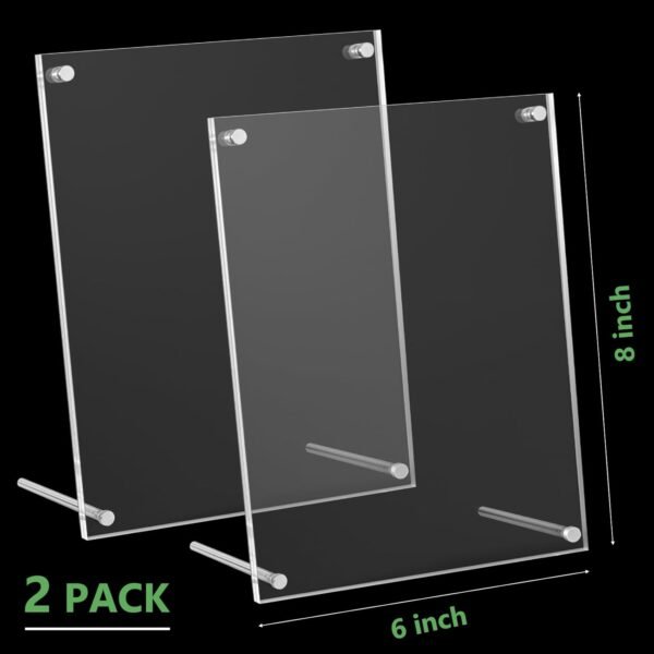 oem/odm kevenal qr code signs, 6 x 8 inch clear qr code menu with metal stand, cash app acrylic holders - 2 packs wholesale supplier & factory
