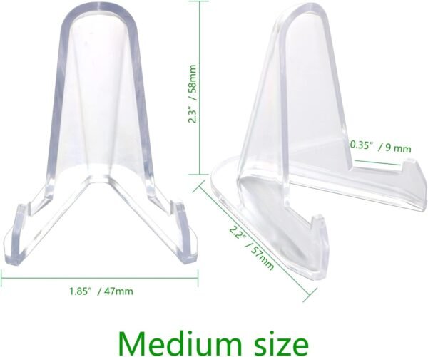 oem/odm thickened version 24 packs card stands sports card holder, card display stand for display graded card challenge medals casino chips, 2.3 inch tall, clear wholesale supplier & factory