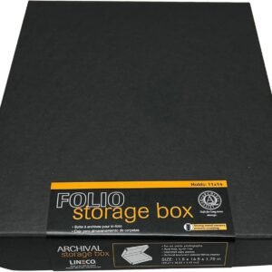 oem/odm lineco folio storage box. archival clamshell with metal edge boxboard, 11 x 14 x 1.75 inches, longevity organize and store photos documents craft cards magazine prints wedding dresses diy, black wholesale supplier & factory