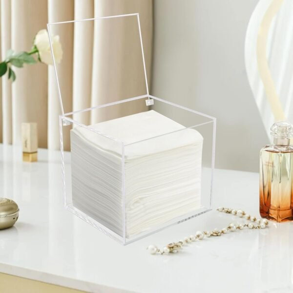 oem/odm disposable face towel storage box compatible with facial towel xl, acrylic disposable face towelette holder container, clear wholesale supplier & factory