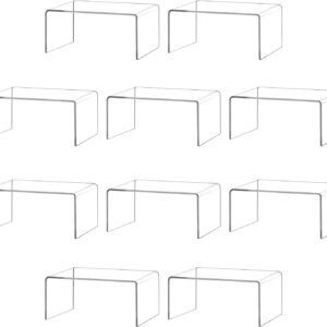 oem/odm bycy clear acrylic riser lot of 10 for jewels, cupcakes, tea sets, clear cupcake stand for small toys and cosmetics (10p-2*3*4) wholesale supplier & factory