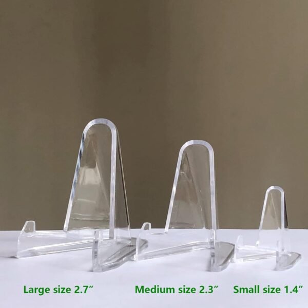 oem/odm thickened version 24 packs card stands sports card holder, card display stand for display graded card challenge medals casino chips, 2.3 inch tall, clear wholesale supplier & factory