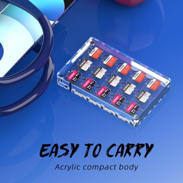 oem/odm 15 slot transparent magnetic closure tf card case, micro sd card holder, display box - f15tf wholesale supplier & factory