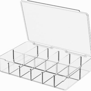 oem/odm clear acrylic makeup organizer with cover - 12 compartments cosmetic and jewelry organizer for vanity and desk storage wholesale supplier & factory