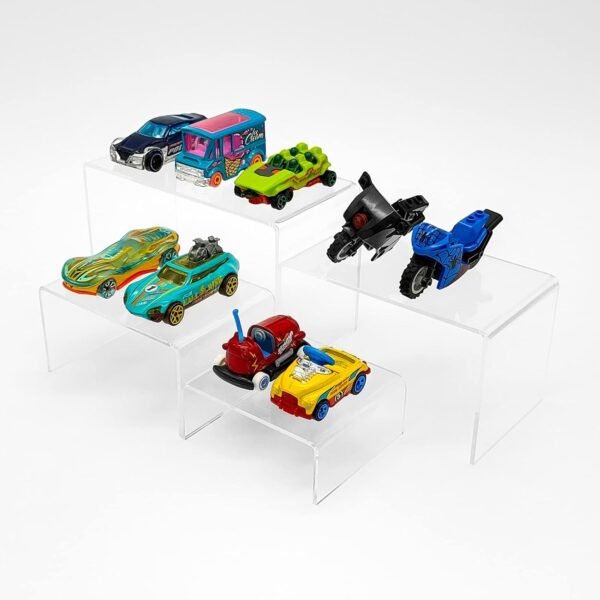 oem/odm 8pcs acrylic display risers(6",5",4"3") clear product stand,cupcakes holder dessert display transparent showcase stands, candy bar risers, acrylic lifts display for figures wholesale supplier & factory