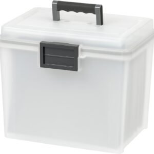 oem/odm iris usa file box weatherpro portable file organizer plastic file box for letter file w/ organizer-lid, durable lid and seal w/ secure latching buckles, stackable and nestable, pearl 19 qt. 1 pack wholesale supplier & factory