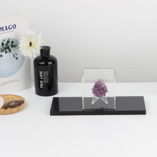 oem/odm acrylic coins trophy medal display case box with mini acrylic easel display stands, acrylic multiple rings storage case for championship rings challenge coins fossils rocks stones chips wholesale supplier & factory