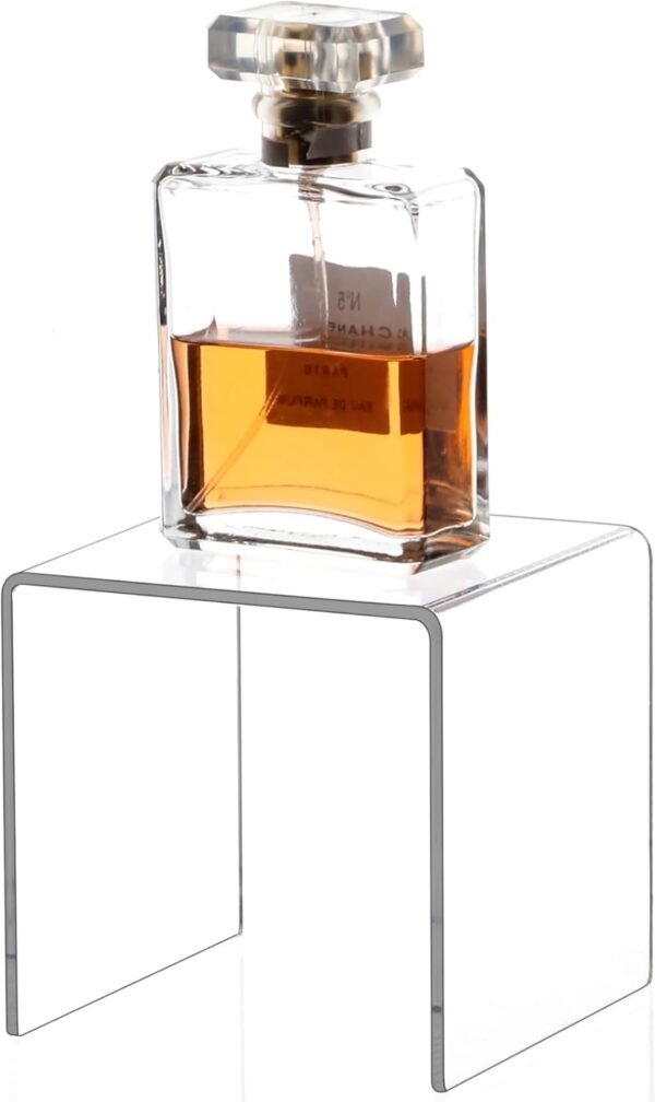 oem/odm jusalpha® 8 pc 4'' clear acrylic risers, acrylic display risers shelf showcase fixtures for jewelry, display stand for amiibo funko pop figures, cupcakes, food display, cabinet- lot of 8 (4x4x4 inches) wholesale supplier & factory