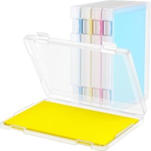 oem/odm 1 pack a4 file box paper organizers holder, transparent document paper project case, plastic paper storage container box file protector for magazine, scrapbook, office school supplies wholesale supplier & factory