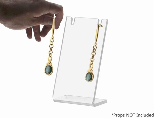 oem/odm marketing holders jewelry holder clear acrylic display stand for studs hoops dangling earrings bracelets slant back counter top for retail store gift shops home use single pair wholesale supplier & factory