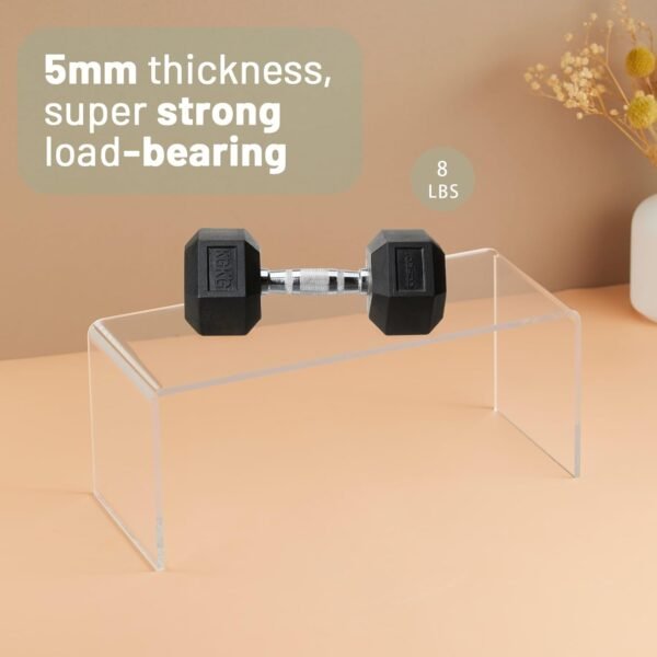 oem/odm 4 pack large acrylic risers display stands, 5mm thick display risers, shelf risers for books, toys, cupcakes, figures (11.8 x 4.72 x 4.72 inches) wholesale supplier & factory