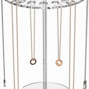 oem/odm acrylic necklace holder,jewelry rotating organizer stand for the girl's room,small necklace display hanger rack,necklace storage hanging,jewelry necklace tree wholesale supplier & factory