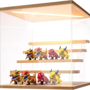oem/odm led acrylic figures display case - clear action figurine lighted display case with light for figures display box stand, dustproof protection showcase cabinet for figurines collection wholesale supplier & factory