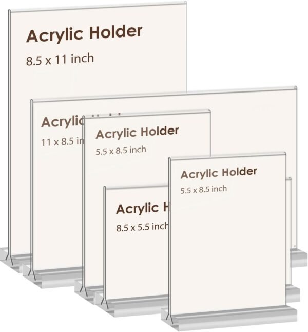 oem/odm newnewshow 8.5x11 acrylic sign holder 3 pack vertical double-sided display (optional 8.5x11 8.5x5.5 5x7 horizontal and vertical) wholesale supplier & factory