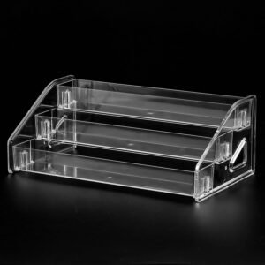 oem/odm nail polish organizer clear acrylic eyeglasses display holder essential oil storage rack makeup stand tray - 3 layer wholesale supplier & factory