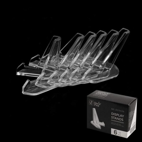 oem/odm uncle paul coin display easel holder transparent easel stands for coins capsules/phone/medals/stones/cards 6 packs wholesale supplier & factory