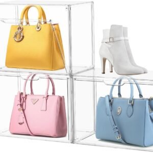 oem/odm ksacry 3pcs acrylic display case, display cases for collectibles, purse storage organizer, clear acrylic display boxes with lid for handbags, shoes, collectibles, cosmetic and toys wholesale supplier & factory