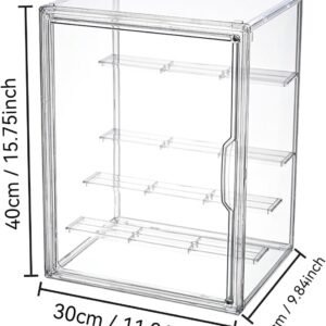 oem/odm extra large 5 tiers clear display case for figures, acrylic storage organizers box with magnetic door, acrylic dustproof showcase for collectibles action figure wholesale supplier & factory