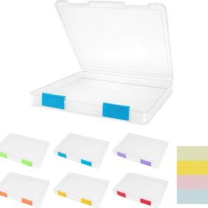 oem/odm 6 pack a4 file box paper organizer transparent plastic box portable project case documents document magazines storage holder, with color snaps wholesale supplier & factory