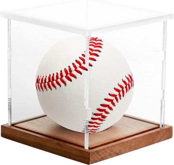 oem/odm acrylic display case for baseball clear acrylic display stand holder uv protection dust-proof memorabilia display case (1 baseball) wholesale supplier & factory