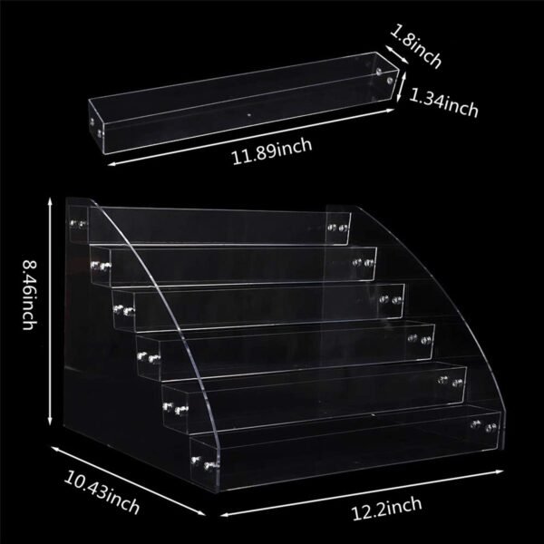 oem/odm yebeauty clear nail polish display holder organizer, 6 layers acrylic organizer storage tray rack stand holder for cosmetic eyeglasses lash display wholesale supplier & factory