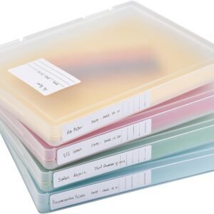oem/odm 4 pack a4 file portable paper storage box for 8.5" x 11" letter paper, thick scrapbook storage box, art supply storage box craft storage and organizers board game storage organization wholesale supplier & factory
