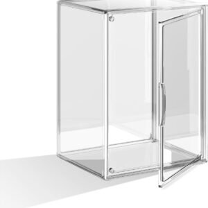 oem/odm clear acrylic display case, large stackable storage bins magnetic attraction lids, 1 pack acrylic box showcase for collectibles, figures, cosmetic, purse, handbag, wallet wholesale supplier & factory