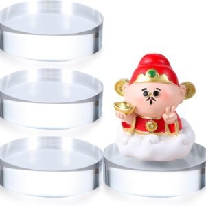 oem/odm 3 pcs acrylic blocks for display, acrylic round display block, clear pedestal stand acrylic display riser cylinder block trophy base display pedestal for table showing cosmetics collectibles(4 inch) wholesale supplier & factory