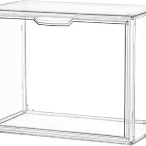 oem/odm clear acrylic display case, stackable plastic storage bins with magnetic attraction lid, showcase for cosmetic, large figures collectibles, x-large wholesale supplier & factory