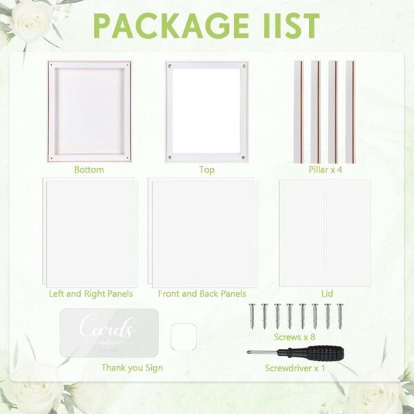 oem/odm wedding card box with sign acrylic card box money post box clear wedding gift box large letter envelope box with slot for wedding reception birthday anniversary(white,wood) wholesale supplier & factory