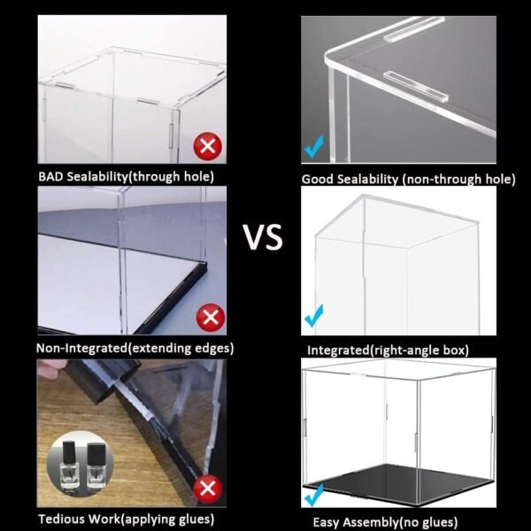 oem/odm self-assembly acrylic display case,deluxe dustproof showcase,cube countertop box for pop figures collectibles toys,need remove the protective film (10x4x5.7 inch; 25x10x14.5cm) wholesale supplier & factory