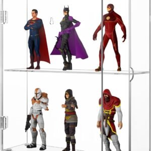 oem/odm niubee acrylic display case, clear display case for funko pop figures, wall mounted or desktop dustproof display cabinet box for collectibles,rock,crystals,mini toys,amiibo (2 tiers wholesale supplier & factory