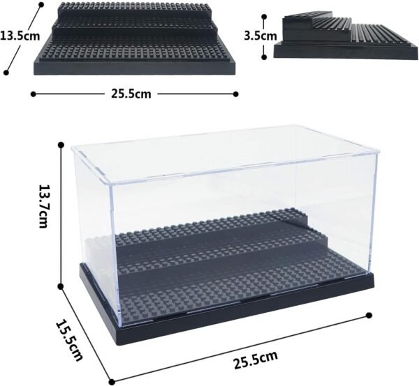 oem/odm figure display case box suitable for lego minifigures series figure blocks toys acrylic dustproof showcase base wholesale supplier & factory