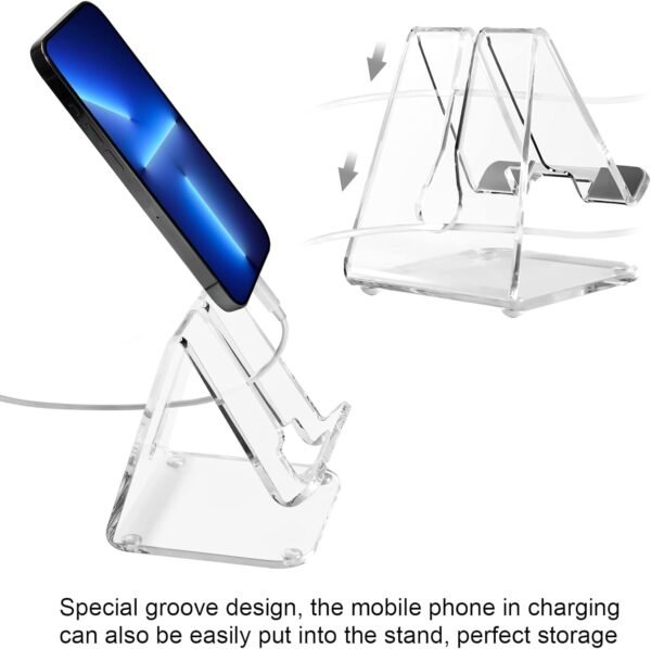 oem/odm acrylic cell phone holder/stand, clear compatible with 4-10'' iphone series , android smartphone, office supplies/ desk accessories wholesale supplier & factory