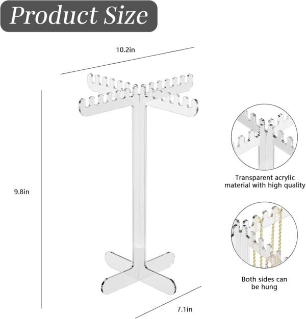oem/odm necklace holder jewelry stand, acrylic jewelry display holder, necklace hanging organizer, clear tower stand for bangles, necklaces, bracelets, rings, and watch (plane) wholesale supplier & factory