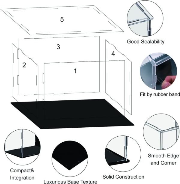 oem/odm self-assembly acrylic display case,deluxe dustproof showcase,cube countertop box for pop figures collectibles toys,need remove the protective film (10x4x5.7 inch; 25x10x14.5cm) wholesale supplier & factory