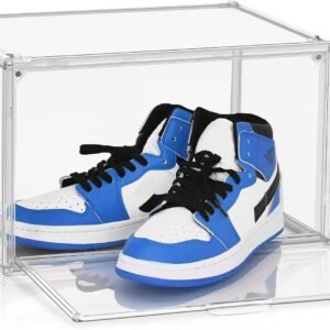 oem/odm acrylic shoe display case transparent sneaker storage boxes clear plastic stackable boot handbag organizer with lids, size 14 wholesale supplier & factory