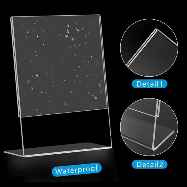 oem/odm pecmuikee slant back acrylic sign holder 8.5 x 11, clear picture photo frames display stand- freestanding tabletop display stand for retail, office, restaurant , flyers and posters (12 pcs) wholesale supplier & factory