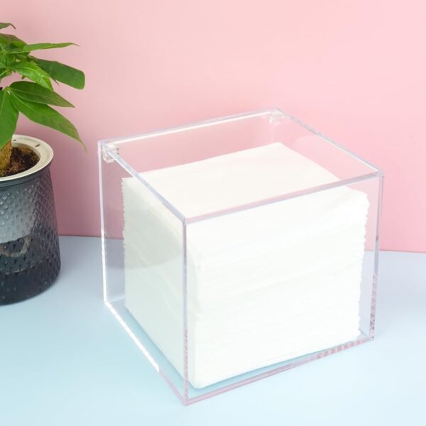 oem/odm disposable face towel storage box compatible with facial towel xl, acrylic disposable face towelette holder container, clear wholesale supplier & factory