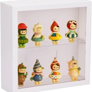 oem/odm clear display case for figures, square wall-mounted doll storage box, adjustable display stand with door dust and moisture proof suitable for lego collectibles action figures pop mart (white) wholesale supplier & factory
