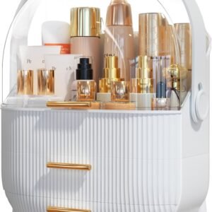 oem/odm makeup organizer skincare organizers - cosmetic display cases with transparent cover, skincare organizers for bathroom countertop, bedroom vanity desk, lipstick organizer, white wholesale supplier & factory