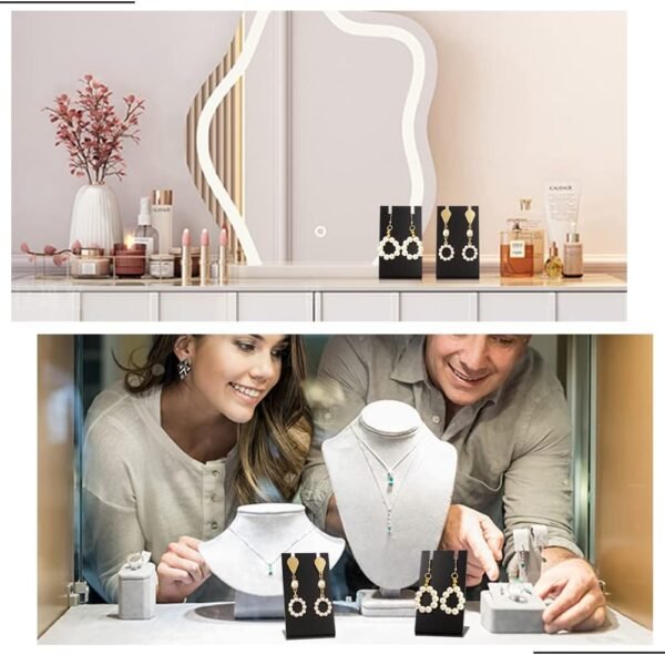 oem/odm ph pandahall 10pcs acrylic earring holder black earring display stands l-shape ear organizer dangling earring stands for earring necklace jewelry shows retail photography props, 1.7x1.4x3 inch wholesale supplier & factory