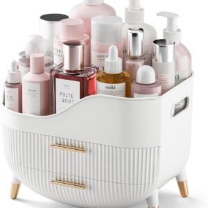 oem/odm makeup organizer with drawers,skincare organizer for vanity,storage box with handle,large cosmetic display case for dresser, bathroom countertop wholesale supplier & factory