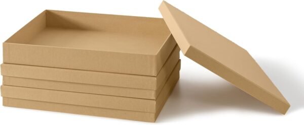 oem/odm soul & lane document storage boxes - set of 3 (13.2" x 9.8" x 1.8"), versatile photo & craft organizer for home office, stackable cardboard storage for letters, papers, files & memorabilia, kraft wholesale supplier & factory