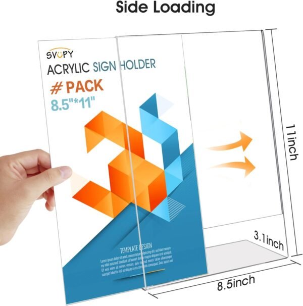 oem/odm acrylic sign stand holder - 8.5x11 inches plastic acrylic literature holders, 12 pack sign holders suit for flyer, magazine, pamphlet, booklet display wholesale supplier & factory