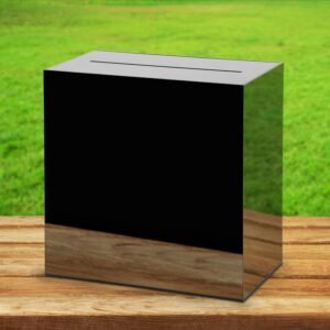 oem/odm black acrylic wedding card box clear diy card boxes gift card box money box holder for wedding reception anniversary birthday party baby shower graduation decorations (10 x 10 x 5.5 inch) wholesale supplier & factory